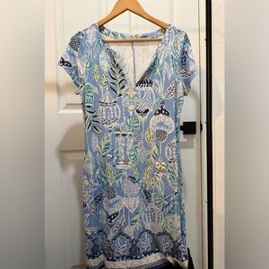 Lilly Pulitzer Blue and Green Patterned Dress